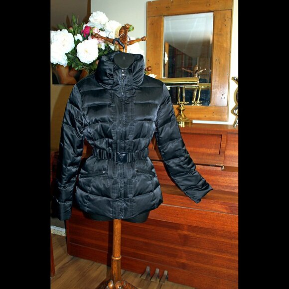 Vintage Y2K Down Filled Belted GUESS Winter Puffer Coat - Picture 1 of 12